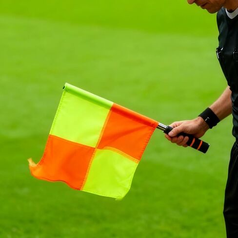 2-Pack Soccer Referee Flags, 14x14 Inches Ideal for linesmen and offside signaling in soccer games, these durable flags offer high visibility. Perfect for matches, training, and referee equipment. in Saudi Arabia