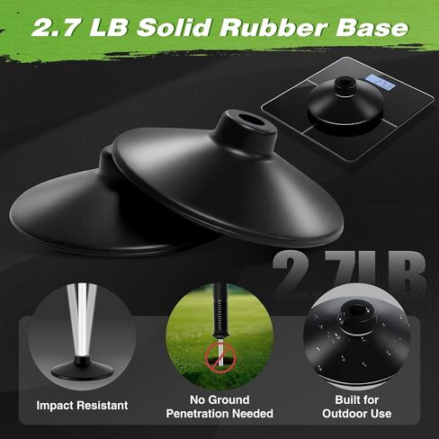 أعلام زوايا كرة القدم مع قاعدة مطاطية بوزن 2.7 رطل، 4 أعلام زوايا لملعب كرة القدم مع ارتفاع قابل للتعديل للعشب والعشب والخرسانة والملعب الداخلي، تتضمن حقيبة حمل in Kuwait