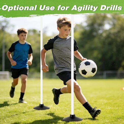 أعلام زوايا كرة القدم مع قاعدة مطاطية بوزن 2.7 رطل، 4 أعلام زوايا لملعب كرة القدم مع ارتفاع قابل للتعديل للعشب والعشب والخرسانة والملعب الداخلي، تتضمن حقيبة حمل in Kuwait