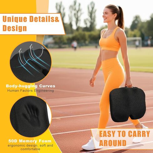 Stadium Seat Cushion, Extra Thick 50D High-Density Bleacher Cushion with Carry Handle, Non-Slip Water-Resistant Stadium Cushions for Bleachers & Outdoor Events(2-Pack) in Kuwait