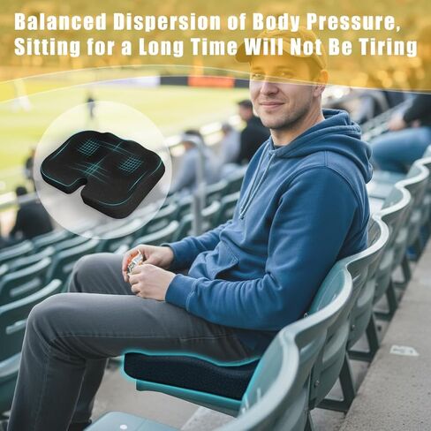 Stadium Seat Cushion, Extra Thick 50D High-Density Bleacher Cushion with Carry Handle, Non-Slip Water-Resistant Stadium Cushions for Bleachers & Outdoor Events(2-Pack) in Kuwait