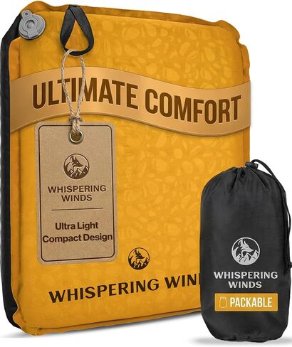 Whispering Winds Inflatable Seat Cushion - Comfortable Blow-up Foam Pad for Airplane, Travel, Stadium, Outdoors, Camping, Car & More in Kuwait