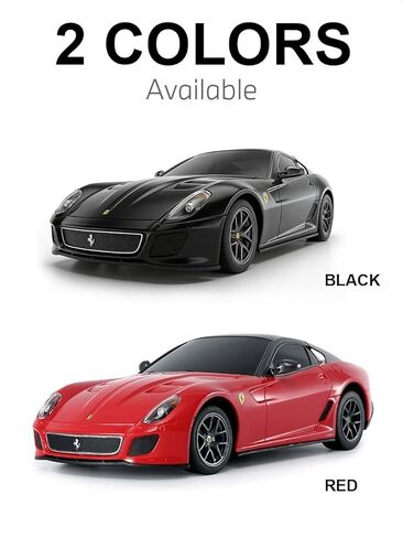 RASTAR 46400 1/24 Ferrari RC Car - Officially Licensed Ferrari 599 GTO Remote Control Car for Play and Display - Ideal Gift for Kids - Black in Saudi Arabia