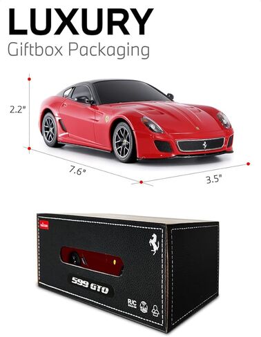 RASTAR 46400 1/24 Ferrari RC Car - Officially Licensed Ferrari 599 GTO Remote Control Car for Play and Display - Ideal Gift for Kids - Black in Saudi Arabia