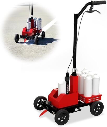 Zozen Parking Lot Striping Machine, 3-IN-1 Straight &Freehand Curve &Circle Striping Line Marking Machine, 2-5" Adjustable Width, Windproof Design, Work with Professional Inverted Striping Spray Paint in Kuwait