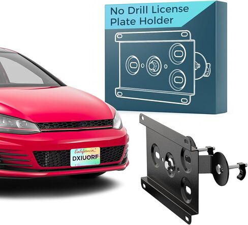 No Drill Front Grille Mount Tow Hook License Plate Mount Bracket Holder Relocator Compatible with 2015-up Lexus NX RX, 2019-up UX, especially The F-Sport models in Saudi Arabia