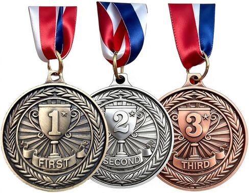 Medals for Awards 1st 2nd 3rd Place Medals Olympic Medals for Adults Sports Party Soccer Basketball Competition Winner First Second Third Place Trophy Participation Gift Gold Silver Bronze in Saudi Arabia