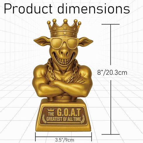 كأس ماعز العضلات – 9 بوصات ماعز مع جائزة راتينج العضلات لكرة القدم الخيالية، مكتب المكتب، كأس أفضل لاعب in Kuwait