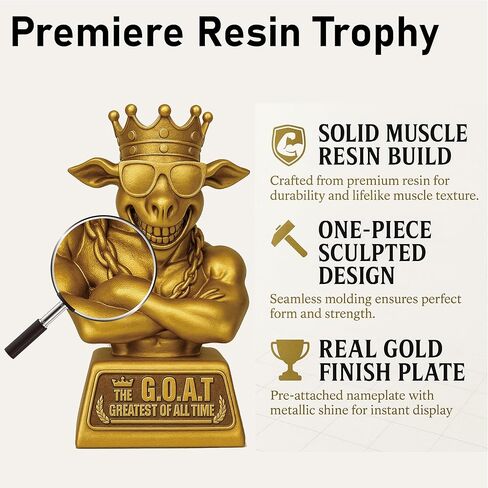 كأس ماعز العضلات – 9 بوصات ماعز مع جائزة راتينج العضلات لكرة القدم الخيالية، مكتب المكتب، كأس أفضل لاعب in Kuwait