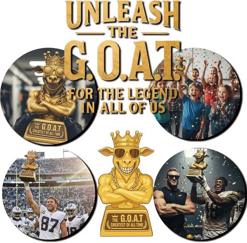 كأس ماعز العضلات – 9 بوصات ماعز مع جائزة راتينج العضلات لكرة القدم الخيالية، مكتب المكتب، كأس أفضل لاعب in Kuwait