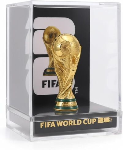 Official FIFA World Cup 2026 Edition - 3 Inch 3D Trophy Inside a Premium Acrylic Case - Timeless Collector’s Item - FIFA World Cup Trophy Replica Perfect for Man Cave or Football Memorabilia in Saudi Arabia
