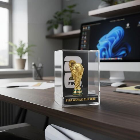 Official FIFA World Cup 2026 Edition - 3 Inch 3D Trophy Inside a Premium Acrylic Case - Timeless Collector’s Item - FIFA World Cup Trophy Replica Perfect for Man Cave or Football Memorabilia in Saudi Arabia