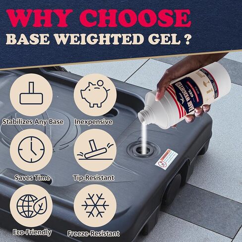 AceGold Sand & Sand Bag Alternative Polymer | Base Weighted Gel Replaces 625 lbs. Sandbags to Anchor Portable Basketball Hoops, Umbrellas, Pool Hoops & Items with a Base from Falling | 25oz in Saudi Arabia