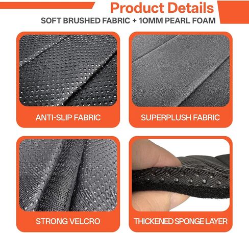 غطاء عمود الطابق السفلي، بطانة عمود المرآب - غلاف قماش مضاد للانزلاق مع خطاف قوي وحلقة لملاءمة محكمة - واقي عمود مستدير حشوة إسفنجية 10 مم - 12 × 24 بوصة (4 عبوات، تغطية 4 أقدام) in Kuwait