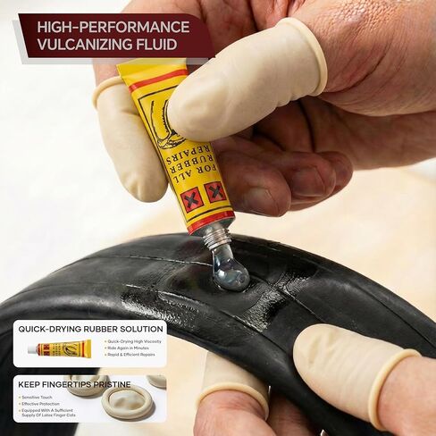 طقم إصلاح إطارات الدراجة 60 صورة، طقم تصحيح الأنبوب الداخلي للدراجة مع رقع وأذرع الإطارات، مسمار مطاطي لإصلاح الإطارات بدون أنبوب مع صندوق ومفك براغي، طقم مريح للدراجة الجبلية أو الطريق، دراجة نارية in Kuwait