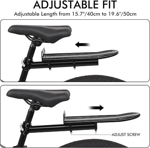 رف خلفي للدراجة، رف شحن الدراجة قابل للتعديل مع مشبك سريع التحرير يتضمن أشرطة ربط in Kuwait