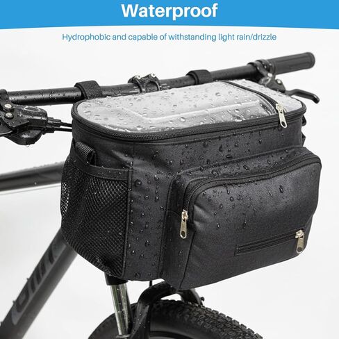 حقيبة كبيرة لمقود الدراجة، حقيبة تخزين أمامية كبيرة للدراجة، حقيبة شفافة مقاس 9 بوصات مع حزام كتف in Kuwait