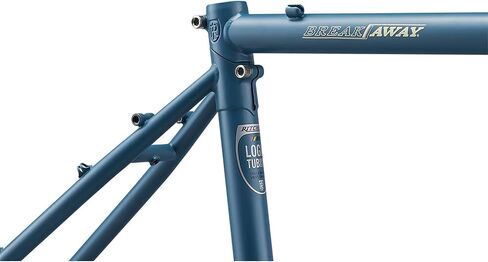 Ritchey Outback Break-Away Disc Frameset - Travel-Friendly, Heat-Treated Triple-Butted Logic II Aluminum, Carbon Adventure Fork, Flat Mount Disc Brake Compatibility, Blue, Small in Saudi Arabia