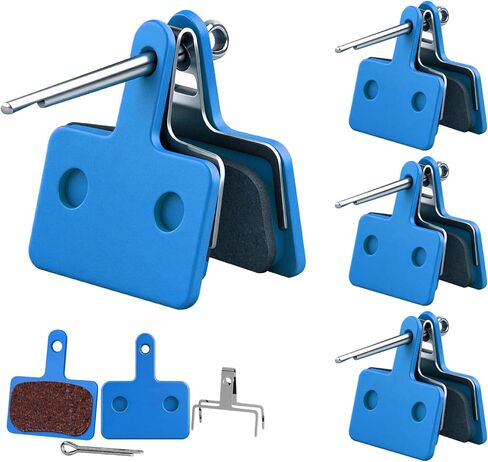 4 Pairs Bike Brake Pads, Disc Brake Pads (Resin,Semi-Metallic) for Mountain Bike Disc Brakes, Bicycle Brake Pads Compatible with TRP Tektro Shimano Deore Br Ebike Brake Pads in Kuwait
