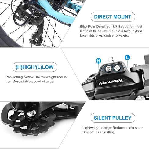 Tourney الخلفية Derailleur RD-TY300 6/7 سرعة الخلفية Derailleur مباشرة جبل للدراجات الجبلية الطريق دراجة الثلج درب الدراجة in Saudi Arabia
