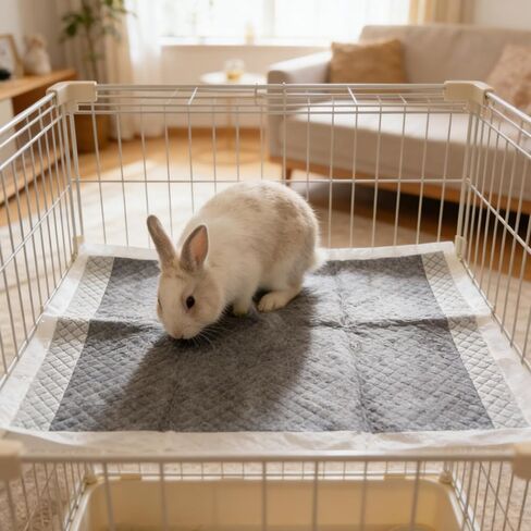 100 قطعة من وسادات تبول الأرانب من MUYG، وسادة تدريب على نونية الجراء، حيوانات صغيرة، بطانات قفص فائقة الامتصاص للاستعمال مرة واحدة، سجادة سريعة الجفاف من فحم الخيزران للأرانب والقنافذ والقطط والكلاب (13 × 18 بوصة) in Kuwait