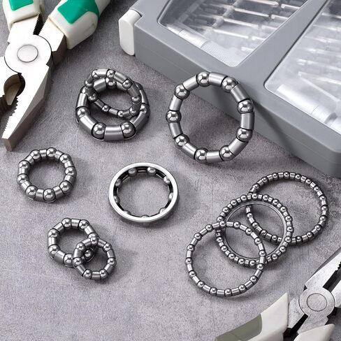 30 قطعة من محامل الدراجة، كرات الدراجة، أجزاء دراجة BMX، قفص ثابت لمحمل الكرة للدراجات 4 مم إلى 8 مم / 1/6 بوصة إلى 1/3 بوصة ملحقات إصلاح (فضي) in Kuwait