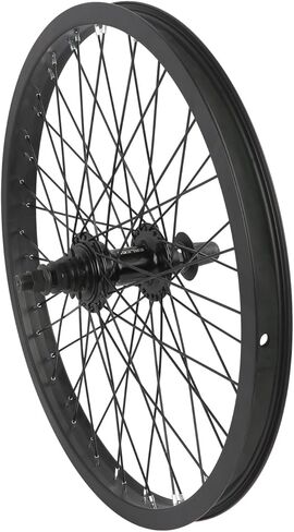 عجلة بي إم إكس 20 × 1.75 48 ساعة، عجلة أمامية وخلفية مع عجلة حرة أحادية السرعة وحافة ألومنيوم، أسود in Kuwait