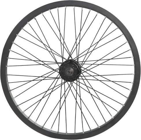 عجلة بي إم إكس 20 × 1.75 48 ساعة، عجلة أمامية وخلفية مع عجلة حرة أحادية السرعة وحافة ألومنيوم، أسود in Kuwait