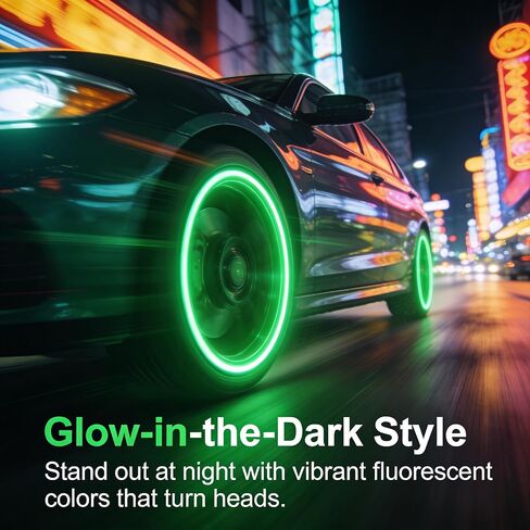 20Pcs Tire Valve Stem Caps Fluorescent Skull Design - Glowing Car Wheel Valve Caps Universal Fit for SUV Truck Motorcycle Bicycle in Saudi Arabia