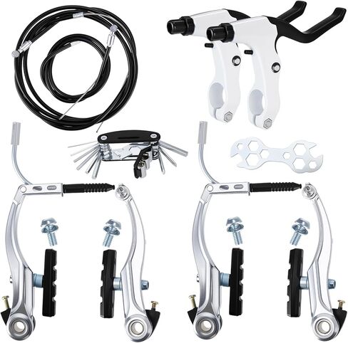 V Bike Brakes,Complete Universal Bicycle Brakes,Include V Brakes,Bike Brake Cable,Bike Brake Levers-Tool Wrenches,for Most Mountain Bikes and Road Bikes in Saudi Arabia