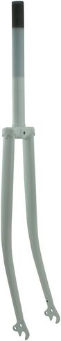 PRO+ 27" Steel Bicycle Fork 304 – 1" Threaded 22.2mm ID, 250mm Steerer (150mm Threaded) – Replacement Bike Fork for Road Cruiser City Bikes – Black/White/Chrome Options (White) in Saudi Arabia