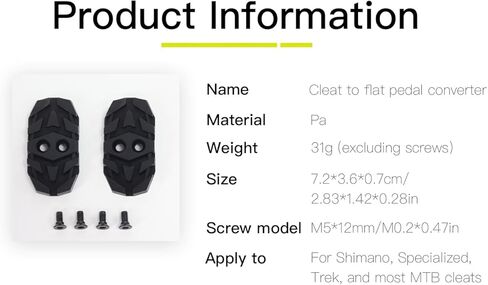 حذاء قفل الدراجة الجبلية مربط إلى غطاء محول الدواسة المسطحة لشيمانو/المتخصصة/الرحلة ومعظم أحذية قفل الدراجة الجبلية in Kuwait