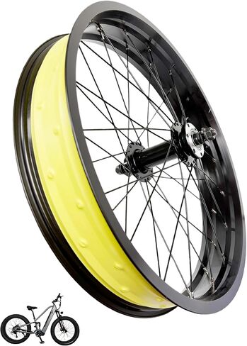 20/26×4.0 Front Fat-Bike Wheel, 36H Double-Wall Alloy Rim, 135 mm Bolt-On Hub, 13G Spokes, Disc-Brake Ready – Snow/Sand/E-Bike Conversion Kit in Saudi Arabia