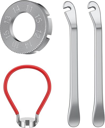 Pawfly Bike Spoke Tool Kit, Bike Spoke Wrenches with 2 Bicycle Tire Levers, Bicycle Rim Truing Tool Set, Bicycle Spoke Wrench Tools, Bike Rim Correct Kit, 4-Piece Bike Repair Tool Kit in Kuwait