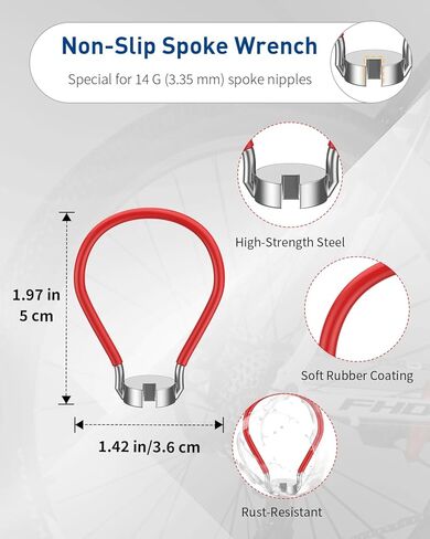 Pawfly Bike Spoke Tool Kit, Bike Spoke Wrenches with 2 Bicycle Tire Levers, Bicycle Rim Truing Tool Set, Bicycle Spoke Wrench Tools, Bike Rim Correct Kit, 4-Piece Bike Repair Tool Kit in Kuwait