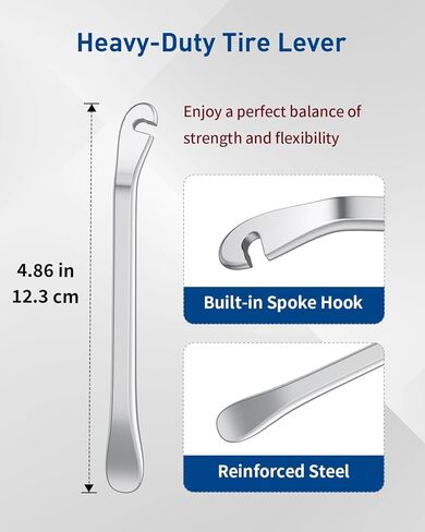 Pawfly Bike Spoke Tool Kit, Bike Spoke Wrenches with 2 Bicycle Tire Levers, Bicycle Rim Truing Tool Set, Bicycle Spoke Wrench Tools, Bike Rim Correct Kit, 4-Piece Bike Repair Tool Kit in Kuwait