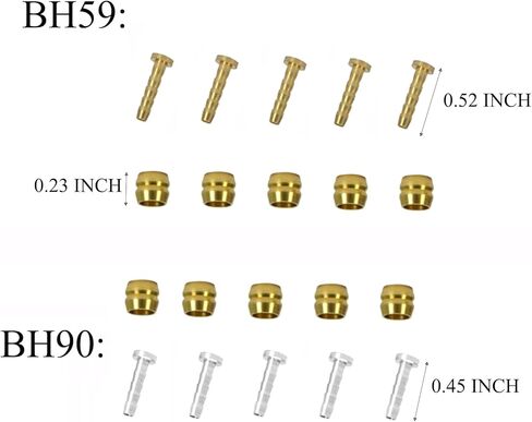 Bike Hydraulic Brake Hose Kit, 2500mm Bike Brake Oil Tube ID.2mm x OD.5mm with BH59 BH90 Brass Ferrules and Barbs Compatible with Shimano BH59 BH90 Avid Sram System in Saudi Arabia