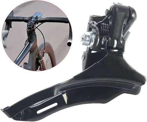 SYCOOVEN Bike Front Derailleur, Universal Bicycle Derailleur, Steel Speed Changer TZ 30 Replacement, Speed Front Dialer for BMX/Cruisers/Electric/Folding/Hybrid/Mountain Bikes (Pull Up) in Kuwait