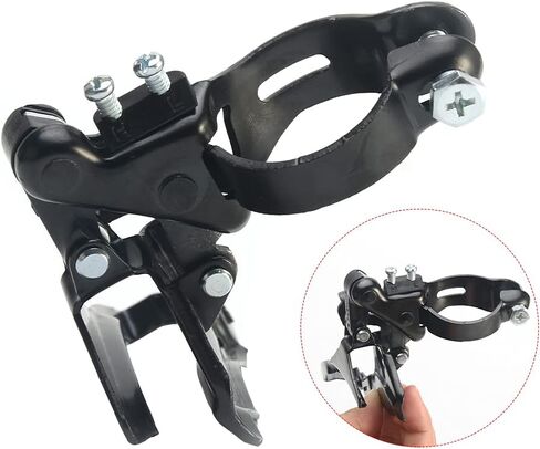 SYCOOVEN Bike Front Derailleur, Universal Bicycle Derailleur, Steel Speed Changer TZ 30 Replacement, Speed Front Dialer for BMX/Cruisers/Electric/Folding/Hybrid/Mountain Bikes (Pull Up) in Kuwait