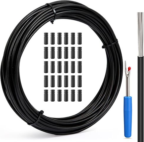 Shift Cable Housing,4mm X 50ft Lined Bicycle Bike Derailleur/Shift Cable Housing Cycling Shifter Hose Wires Hydraulic Disc Lined Tube Repairing Accessory for Mountain Road Bike DIY Replacement, Black in Kuwait