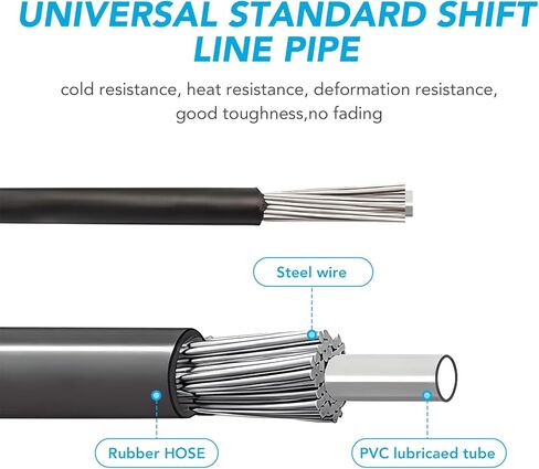 Shift Cable Housing,4mm X 50ft Lined Bicycle Bike Derailleur/Shift Cable Housing Cycling Shifter Hose Wires Hydraulic Disc Lined Tube Repairing Accessory for Mountain Road Bike DIY Replacement, Black in Kuwait