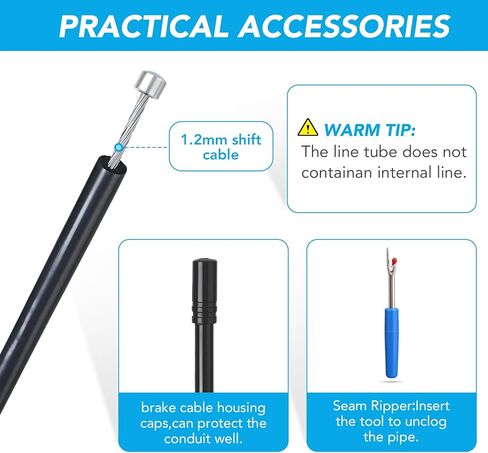 Shift Cable Housing,4mm X 50ft Lined Bicycle Bike Derailleur/Shift Cable Housing Cycling Shifter Hose Wires Hydraulic Disc Lined Tube Repairing Accessory for Mountain Road Bike DIY Replacement, Black in Kuwait