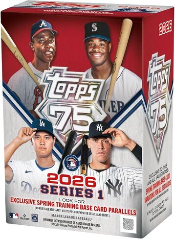 2026 Topps Baseball Series 1 Blaster Box of Packs with Possible Retail Exclusive Holo Foil Parallels and Blaster Exclusive Spring Training Variation Cards in Kuwait