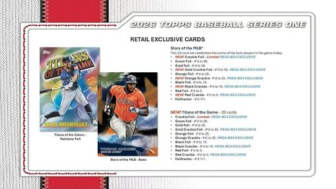 2026 Topps Baseball Series 1 Blaster Box of Packs with Possible Retail Exclusive Holo Foil Parallels and Blaster Exclusive Spring Training Variation Cards in Kuwait