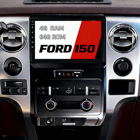 Car Stereo Radio for Ford F-150 F150 2009 2010 2011 2012 with Wireless Carplay Android Auto, 4+64G 9 inch HD IPS Thouch Screen Bluetooth Radio with BT5.0 32EQ 1280 * 720P GPS WiFi AHD Backup Camera in Saudi Arabia