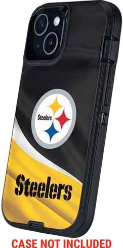 Skinit Decal Phone Skin Compatible with OtterBox Defender iPhone 13 - Officially Licensed NFL Pittsburgh Steelers Design in Saudi Arabia