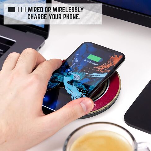 شاحن لاسلكي بجامعة ولاية فلوريدا مع شعار سيمينول مضيء وبنك طاقة مدمج للشحن السلكي واللاسلكي. شاحن هاتف لاسلكي محمول 100% in Kuwait