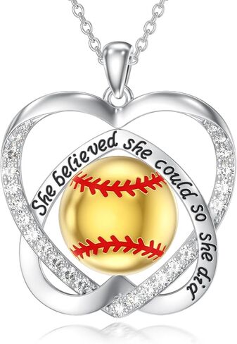 قلادة دورونمو الرياضية 925 من الفضة الاسترليني على شكل قلب الكرة اللينة/كرة القدم/الكرة الطائرة/كرة السلة قلادة قلادة إكسسوارات رياضية مجوهرات رياضية هدايا عيد الميلاد للنساء عشاق فريق مدرب اللاعب in Kuwait