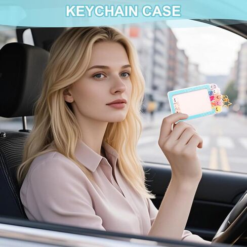 SKZO Keychain Photocard Holder Keychain Photo Frame Keychains Animals Cartoon Photo Sleeve Idol Card Holder Protective Case for Stray Fans (Blue) in Saudi Arabia