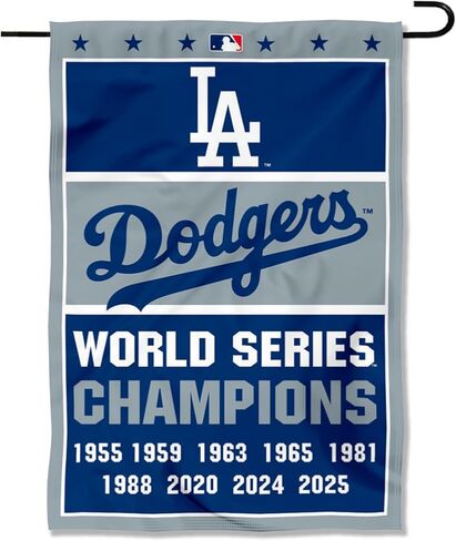 Dodgers 9 Time World Champions Series Double Sided Garden Flag in Saudi Arabia